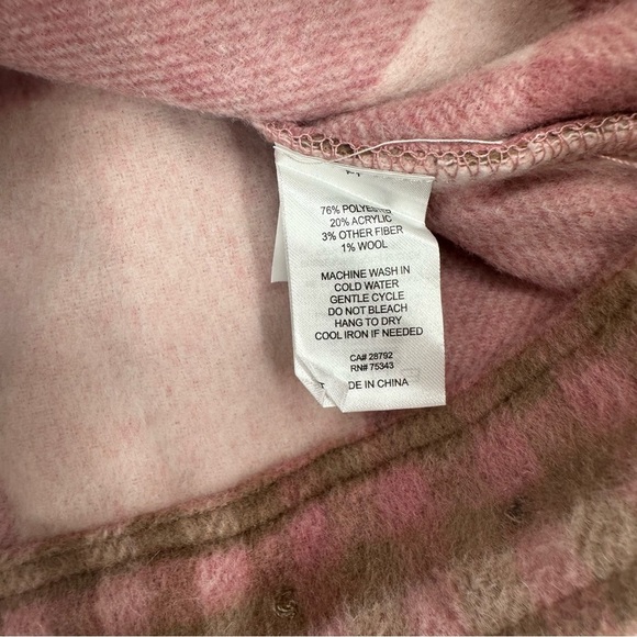 Joie Pink and Tan Plaid Shacket Size M - Picture 3 of 7